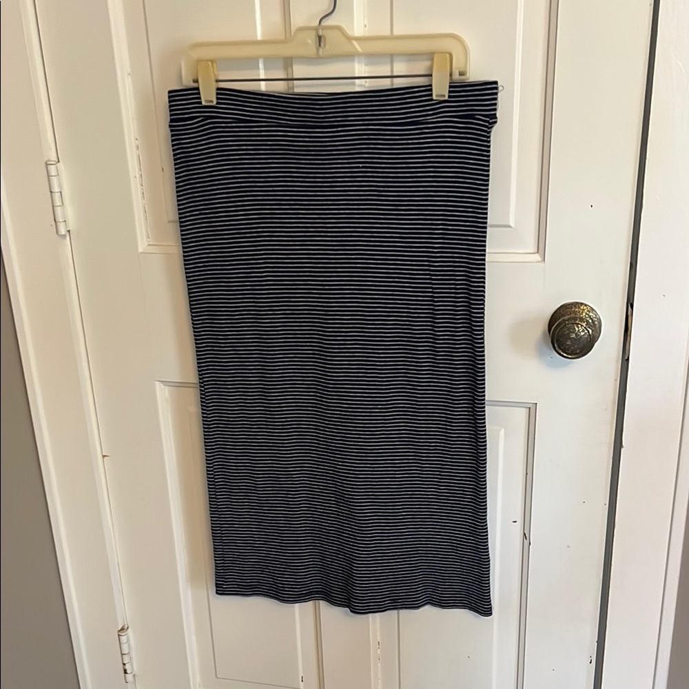Striped Navy/White Women's Skirt